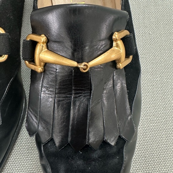 Rare Vintage GUCCI Black Loafers with Gold Horsebit - Picture 4 of 12